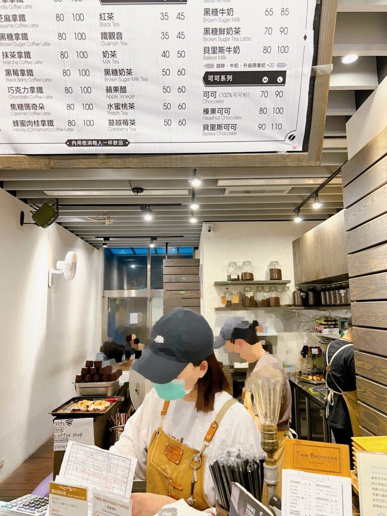 Twin Brothers Coffeeの店内